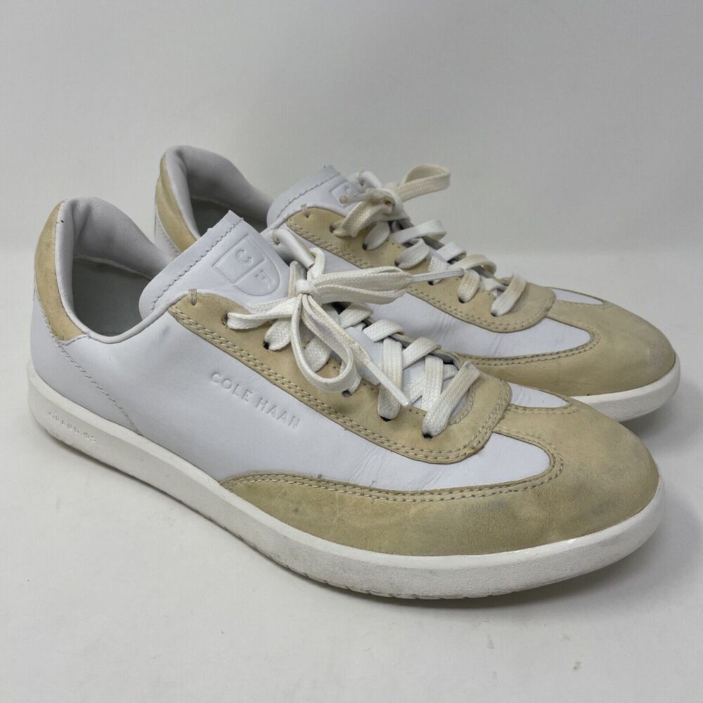 Cole Haan Women’s GrandPro Turf LS Sneakers  White/Beige  Sz. 8.5B Leather Suede